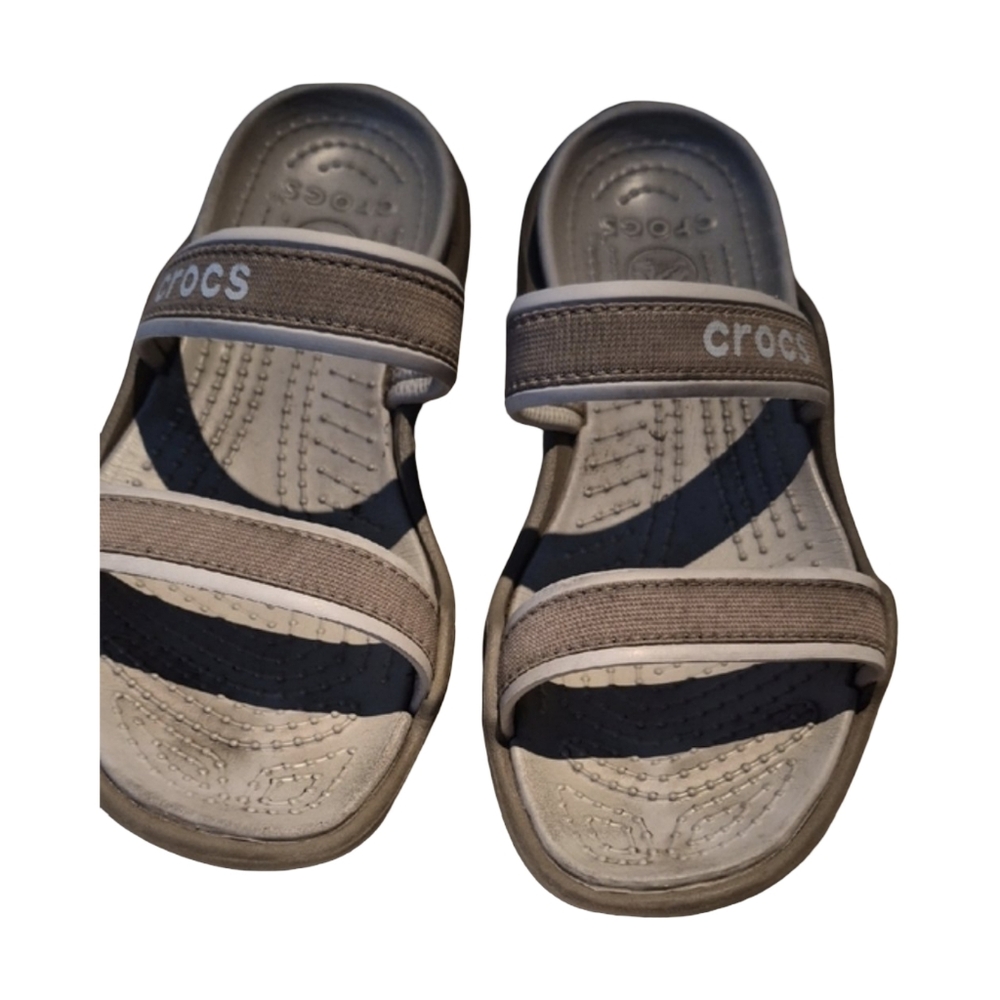 CROCS Kids Sandals - Tan and Gray